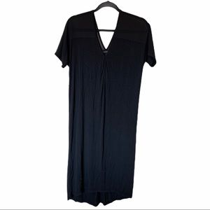 Lucky brand black maxi dress shortsleeve small